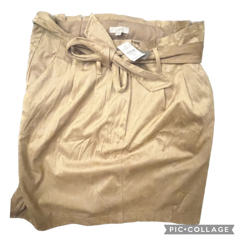 LOFT suede mini skirt